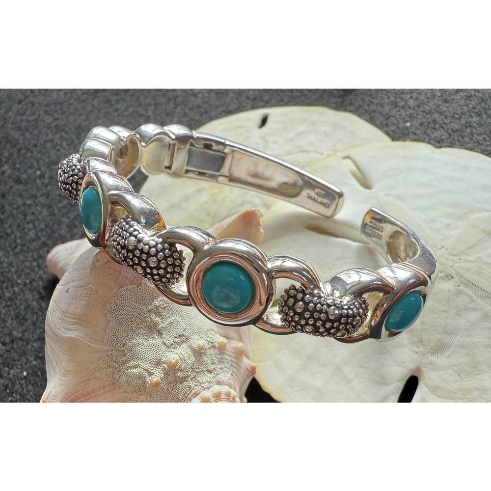 Michael Dawkins Starry Night Turquoise Hinged Cuff